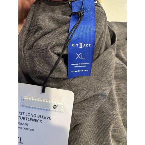 Kit And Ace Women’s Size XL Long Sleeve Turtleneck Slim Fit Charcoal Gray Top - Picture 7 of 8